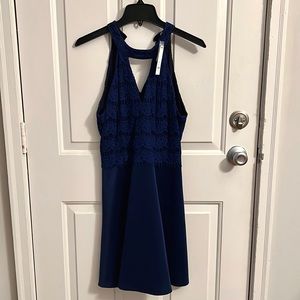 Francesca’s Lace Dress in Navy